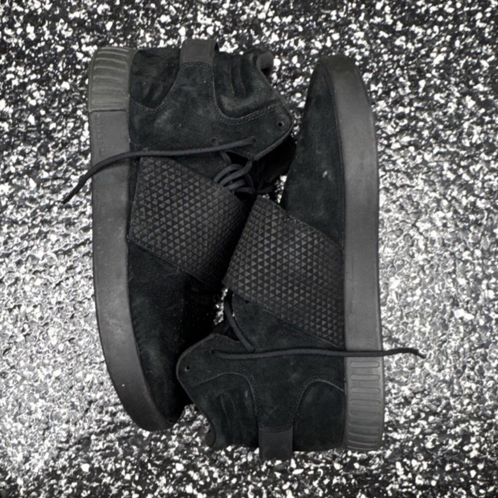 adidas New York Men's High Top Strap Lace-Up Sneakers Black BB1189 2016